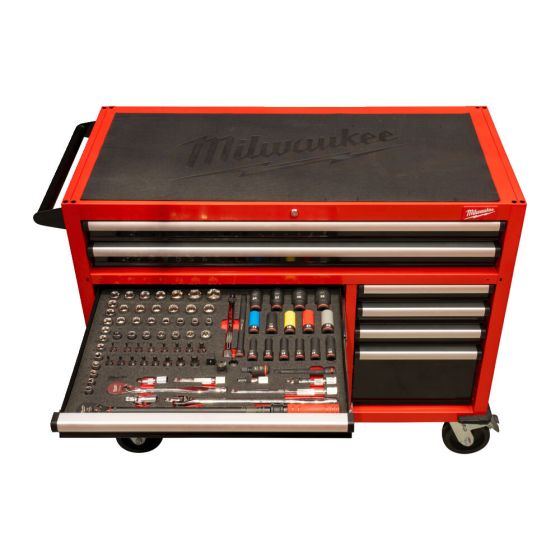 Milwaukee Servante d'atelier équipée 117cm avec 501 Outils (4932502079)