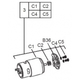 Milwaukee 201469004 Moteur 14.4V Perceuse BSB18G
