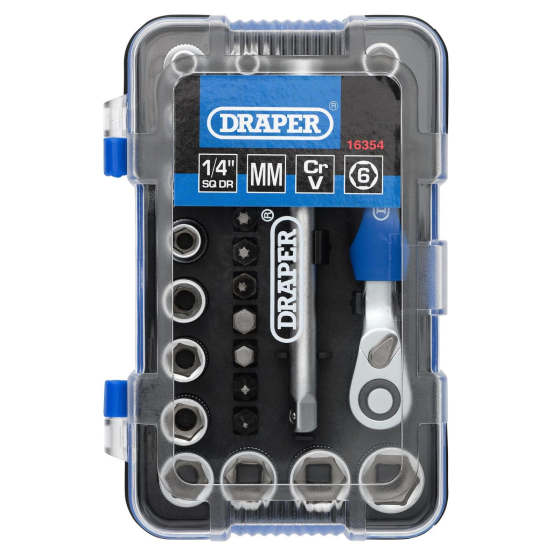 Draper D16354 Coffret de douilles 1/4" 25pcs