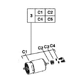 AEG 201478001 Moteur 14.4V Perceuse BS14G