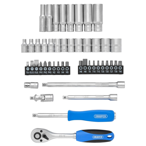 Draper D16355 Coffret de douilles 1/4" 47pcs