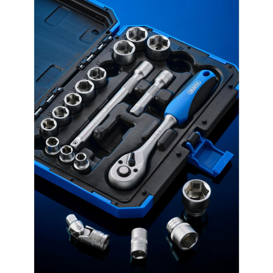 Draper D16359 Coffret de douilles 3/8" 18pcs