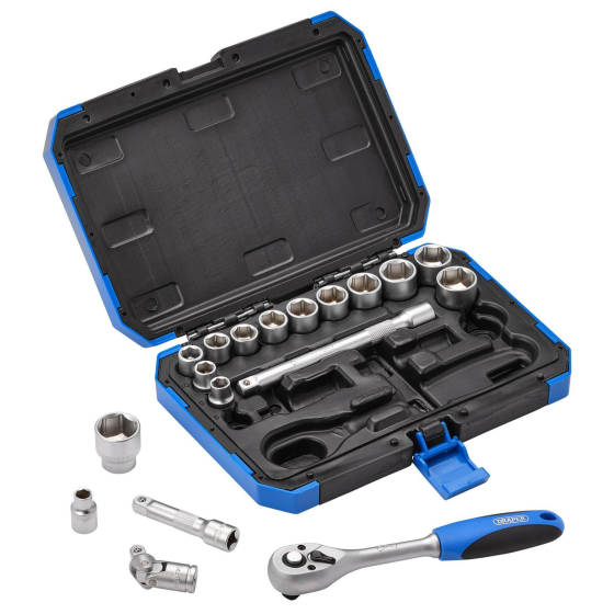 Draper D16359 Coffret de douilles 3/8" 18pcs