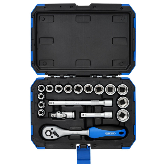 Draper D16359 Coffret de douilles 3/8" 18pcs
