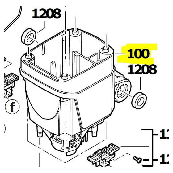 Milwaukee Carter moteur pour burineur K545S & K500 (4931398203)