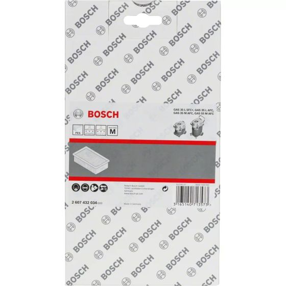 Bosch Filtre plissé PES pour aspirateurs GAS 35 et GAS 55 Professional (2607432034)