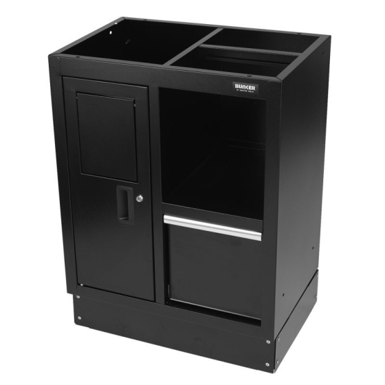 Bunker Ensemble modulaire d'atelier 25 éléments avec évier et plan de travail inox 4915mm