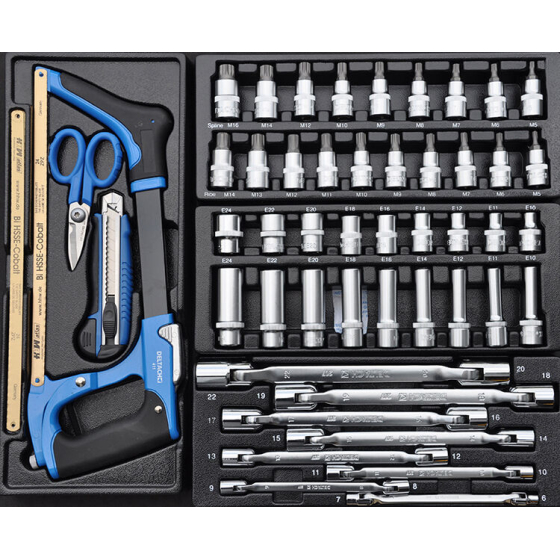 Deltach Servante d'atelier D2-COMPACT, 5 tiroirs remplis, 214pcs (524150)
