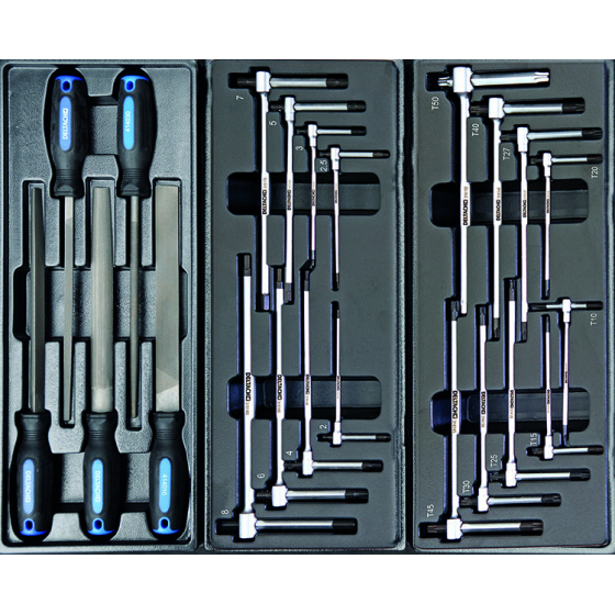 Deltach Servante d'atelier D2-COMPACT, 5 tiroirs remplis, 214pcs (524150)