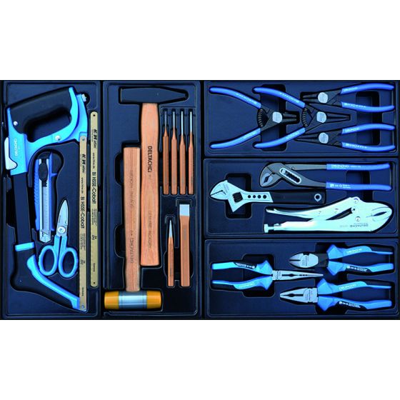 Deltach Servante d'atelier D2-XL, 3 tiroirs remplis, 227pcs (525100)