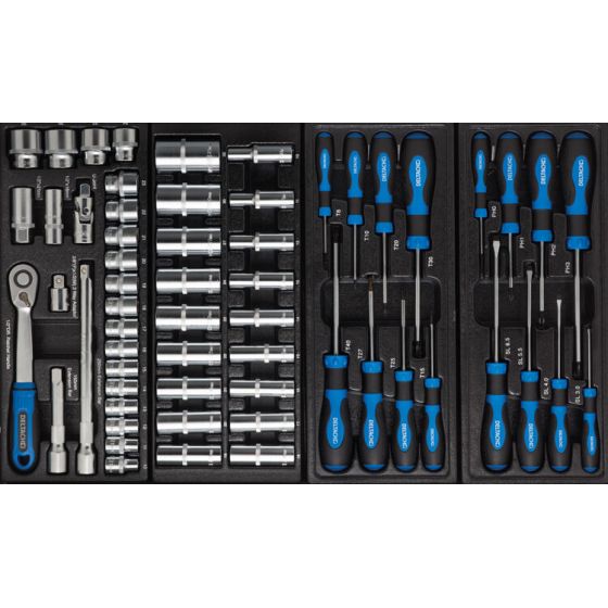 Deltach Servante d'atelier D2-XL, 3 tiroirs remplis, 227pcs (525100)