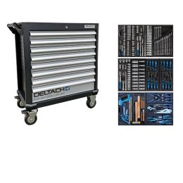 Deltach Servante d'atelier D2-XL, 3 tiroirs remplis, 227pcs (525100)
