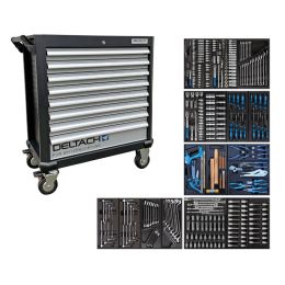 Deltach Servante d'atelier D2-XL, 5 tiroirs remplis, 350pcs (525150)
