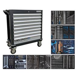 Deltach Servante d'atelier D2-XL, 6 tiroirs remplis, 378pcs (525160)