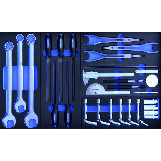 Deltach Servante d'atelier D2-XL avec Top-box, 6 tiroirs mousse remplis, 378pcs (525260)