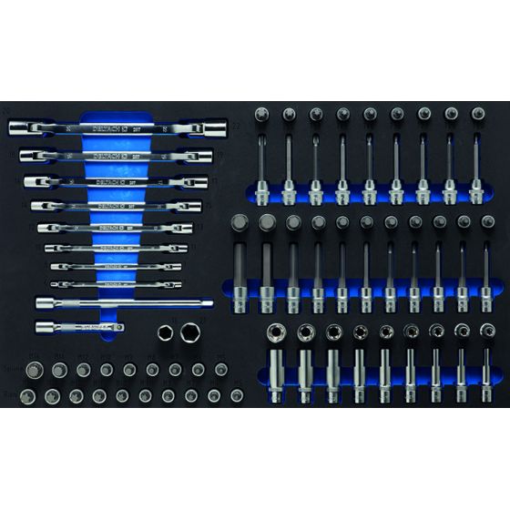 Deltach Servante d'atelier D2-XL avec Top-box, 6 tiroirs mousse remplis, 378pcs (525260)