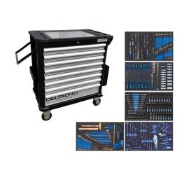 Deltach Servante d'atelier D2-XL, 5 tiroirs mousse remplis, 350pcs avec accessoires (525252)