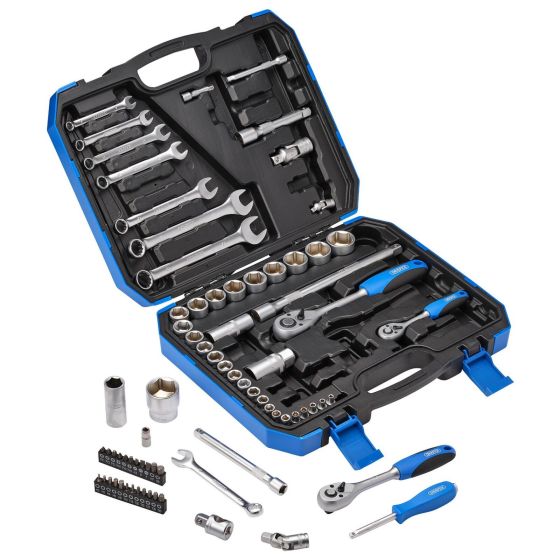 Draper D16364 Coffret à outils 1/4"+3/8"+1/2", 75pcs