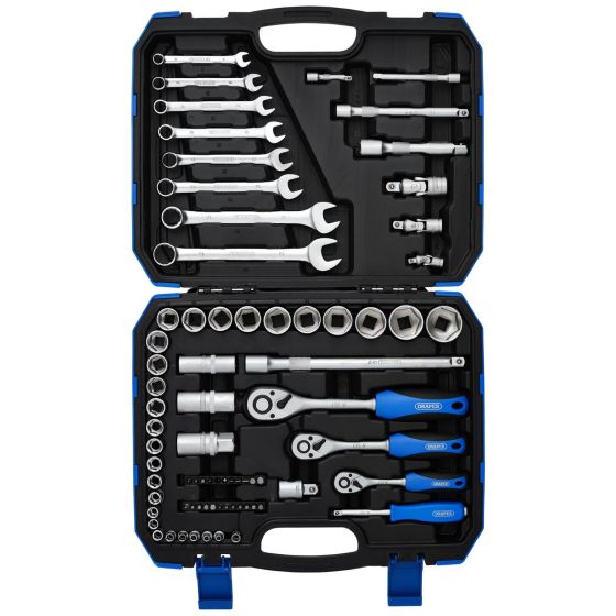Draper D16364 Coffret à outils 1/4"+3/8"+1/2", 75pcs