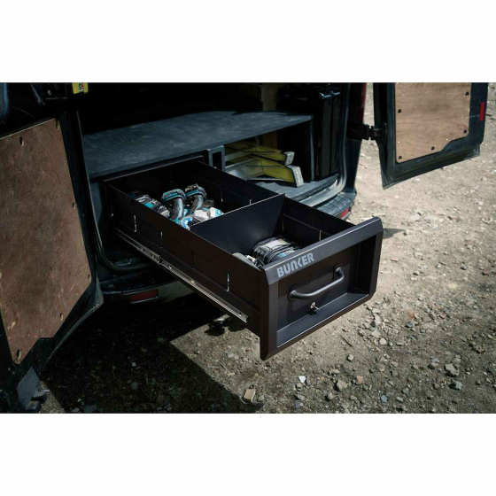 Bunker S1 Coffre à tiroir de rangement Noir pour van & utilitaire 07136