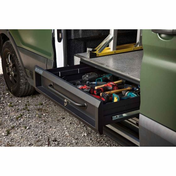 Bunker S2 Tiroir de rangement plat Noir pour van & utilitaire 29721