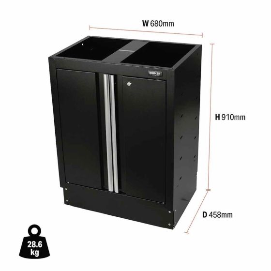 Bunker Armoire basse modulaire 2 portes 68cm (D30350)