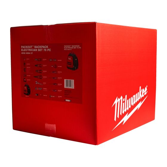 Milwaukee Sac à dos Packoutpour électricien avec 76 outils (4932498407)