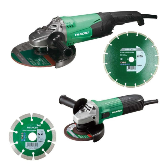 HiKoki KG23SAYBZ Kit 2 Meuleuse ø230mm 2000W & ø125mm 600W