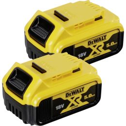 Dewalt DCB184P2-XJ Lot de 2 batteries 18V 5.0Ah XR Li-ion avec témoin de charge LED DCB184