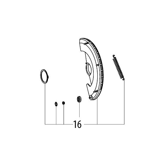 Metabo Carter Pendulaire de protection Complet KGS216M, KGSV16M, KGS18LTX216 (316092910)