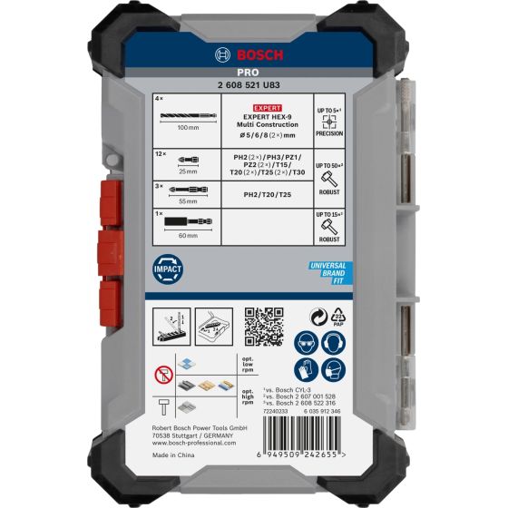 Bosch Set de 20 embouts de Vissage & Foret (2608521U83)