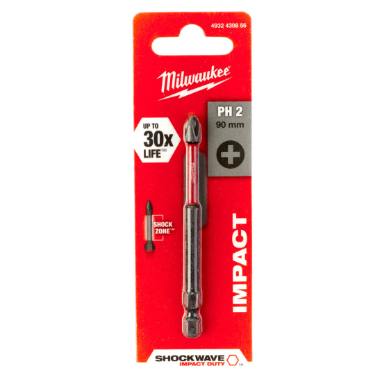 Milwaukee Embout PH2 de Vissage Shockwave 90mm (4932430856)