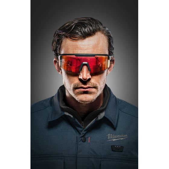 Milwaukee Lunette de sécurité large à verres rouge miror (4932500723)