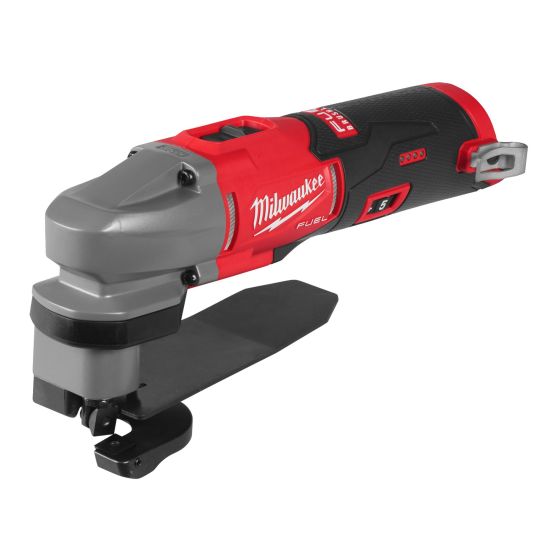 Milwaukee M12 FMS16-522B cisaille à tôle FUEL avec batteries HIGH OUTPUT 5 Ah et 2,5 Ah