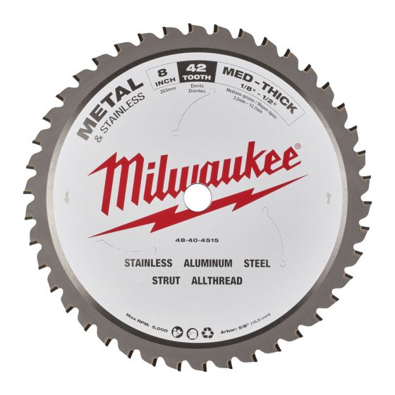 Milwaukee Lame de scie circulaire métal ø203x5/8x1.8x42T (4932501141)