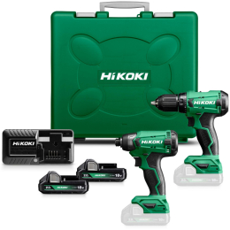 Hikoki KC18DAWAZ Pack 2 machines perceuse DS18DA & visseuse WH18DA 18V 2x2.0 Ah