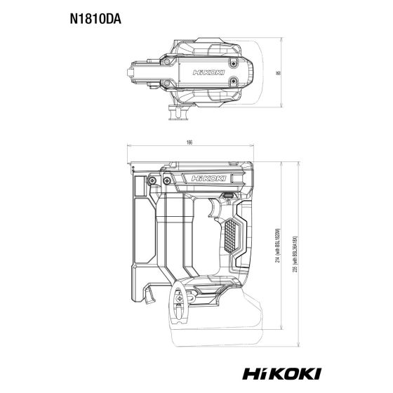 Hikoki N1810DAW4Z Agrafeuse sans fil 18V pour agrafes de 10 mm