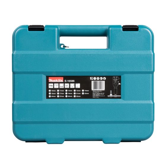 Makita E-16586 Coffret de 14 douilles longues Impact BLACK