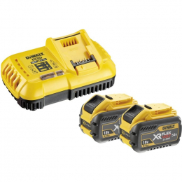 Dewalt DCB118X2-QW Pack de 2 Batteries XR Flexvolt 54V 9.0Ah DCB549 et 1 Chargeur DCB118