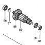 Makita 515649-8 Induit complet 240V Perforateur HR1830