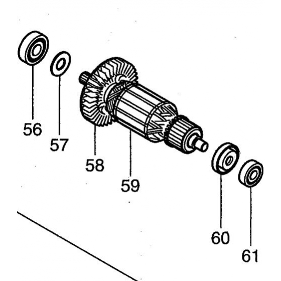 Makita 515649-8 Induit complet 240V Perforateur HR1830