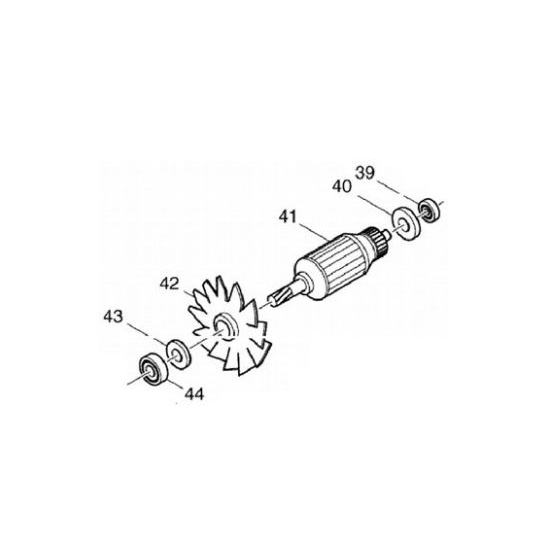 Makita 510240-7 Induit pour Tronçonneuse 2414NB