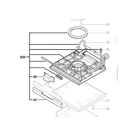 Bosch 2609100684 Socle de Ponceuse Vibrante GSS140A