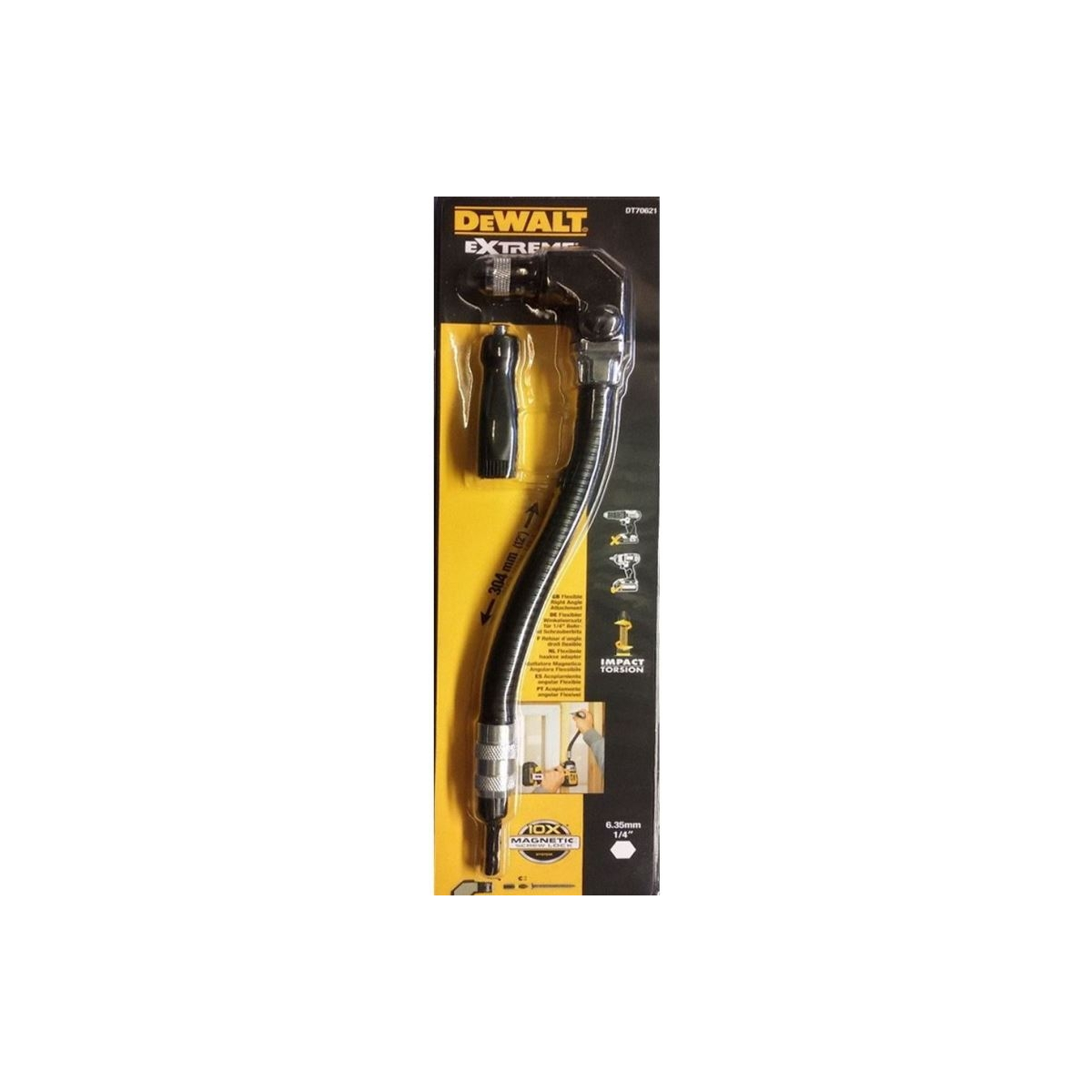 Porte-Embouts Magnétique DEWALT DT7500 - 60mm - Pour Embouts De Tournevis - Robustesse Améliorée