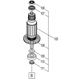 Makita 517914-1 Induit Marteau-Piqueur HM1802, HM1812