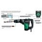 Hitachi DH40MCWS Perfo-burineur 40mm SDS MAX 1100W - 8,5 Joules - 7,1 Kg