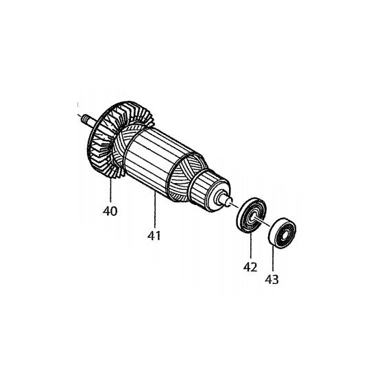 Makita 516888-3 Induit Tronçonneuse 4112HS