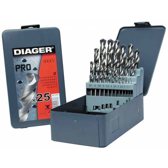 Coffret de 25 forets métal DIAGER 747D