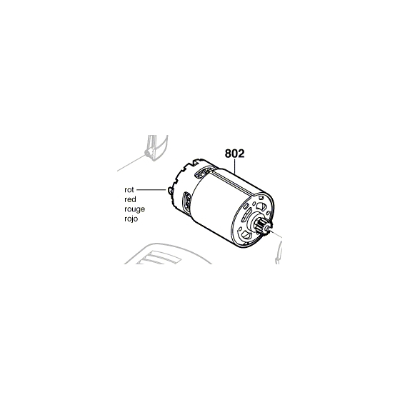 Bosch 2607022838 Moteur 10.8V à Courant Continu GSR10.8V-LI