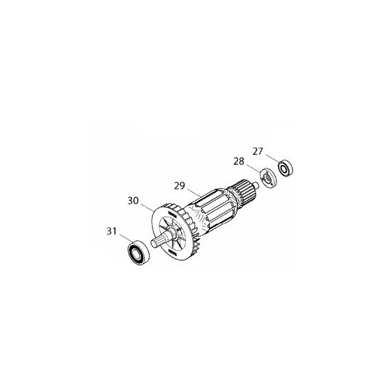 Makita 513838-9 Induit Scie Circulaire HS6101